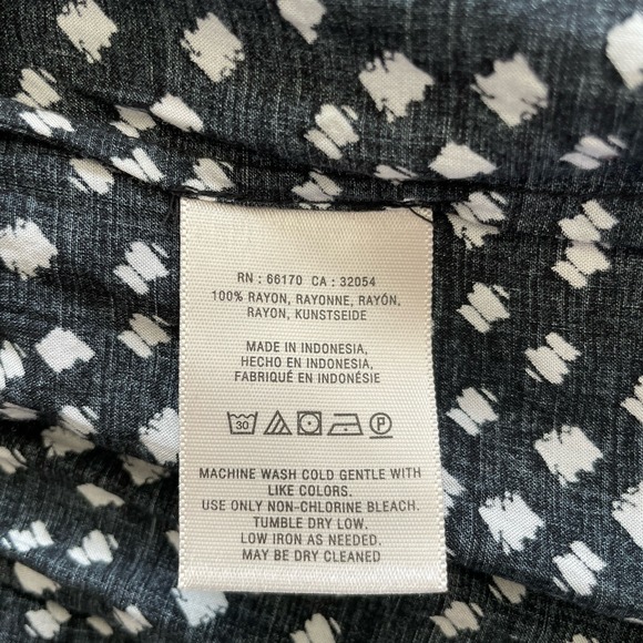 Anthropologie Maeve Lila Tiered Tunic Top Womens Medium‎ Polka dot Black White - Picture 9 of 10